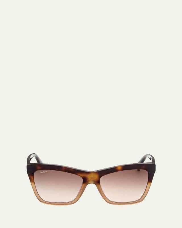 Logo2 Gradient Acetate Butterfly Sunglasses